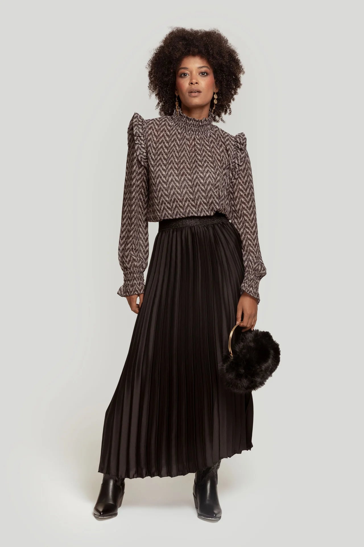 Jupe à ceinture brillante