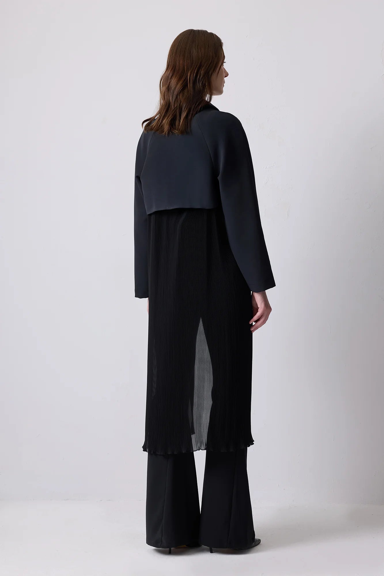 Veste en crêpe plissée