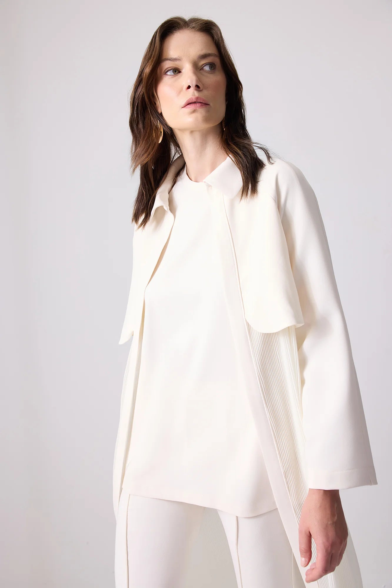 Veste en crêpe plissée