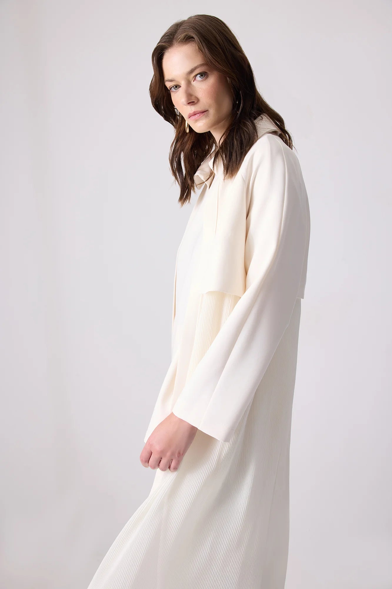 Veste en crêpe plissée