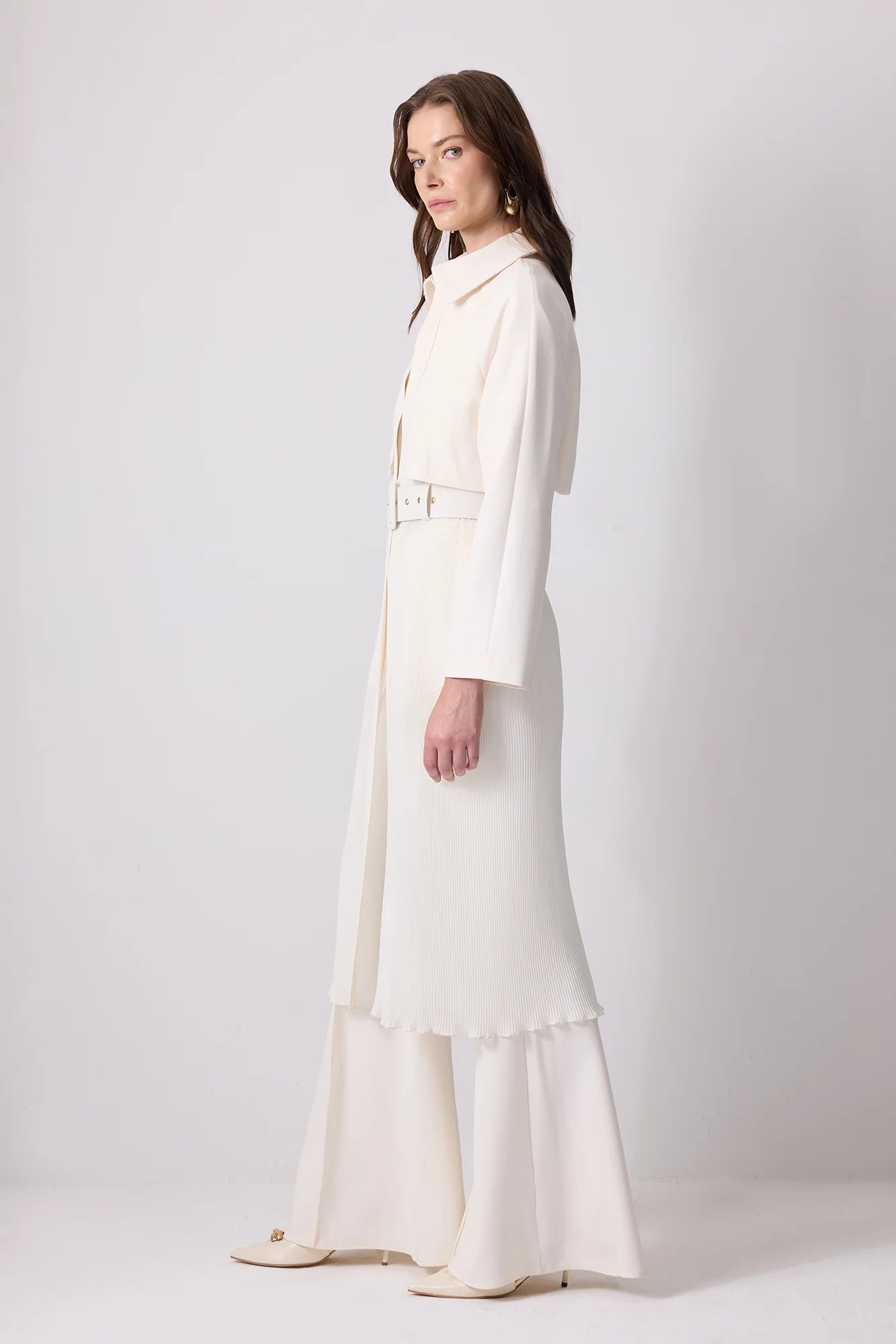 Veste en crêpe plissée