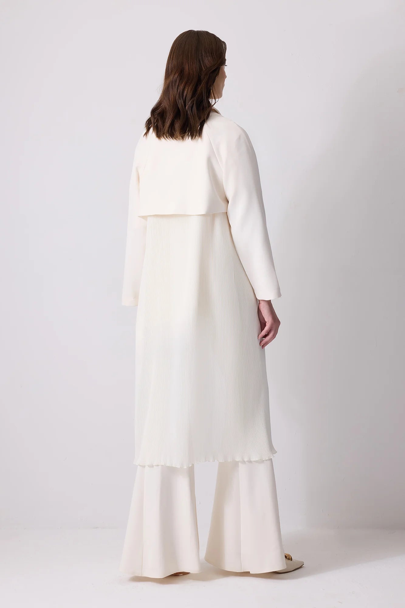 Veste en crêpe plissée