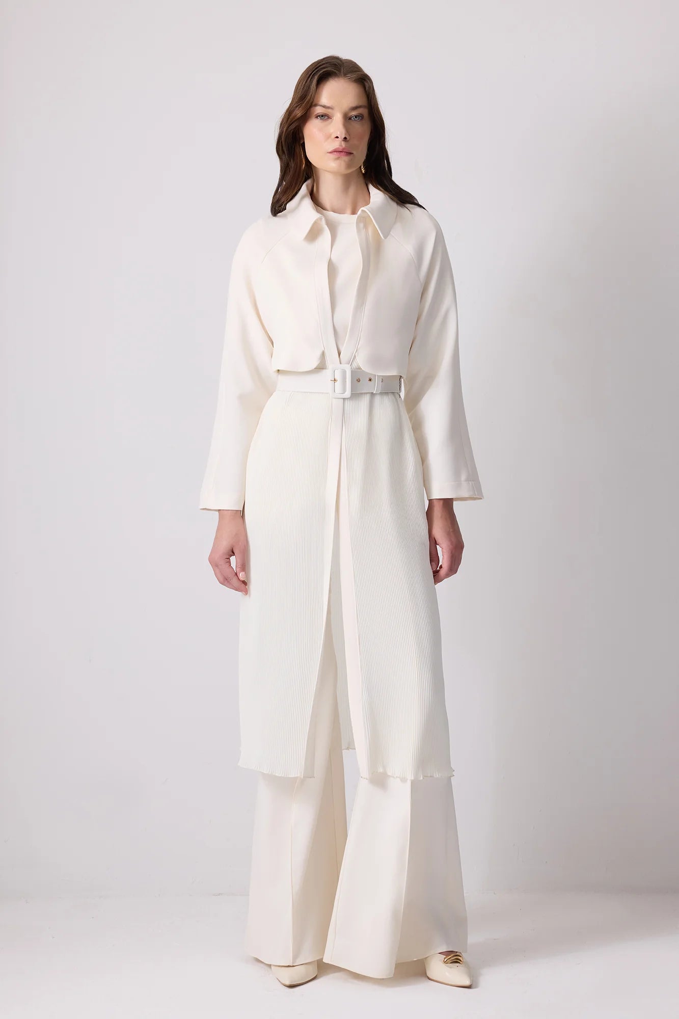 Veste en crêpe plissée